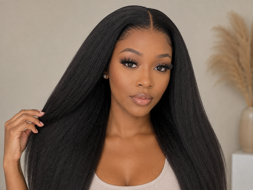 WORARE™ Yaki Kinky Straight HD Glueless Wig – 7×5 or 13×6 Curly Edge Lace