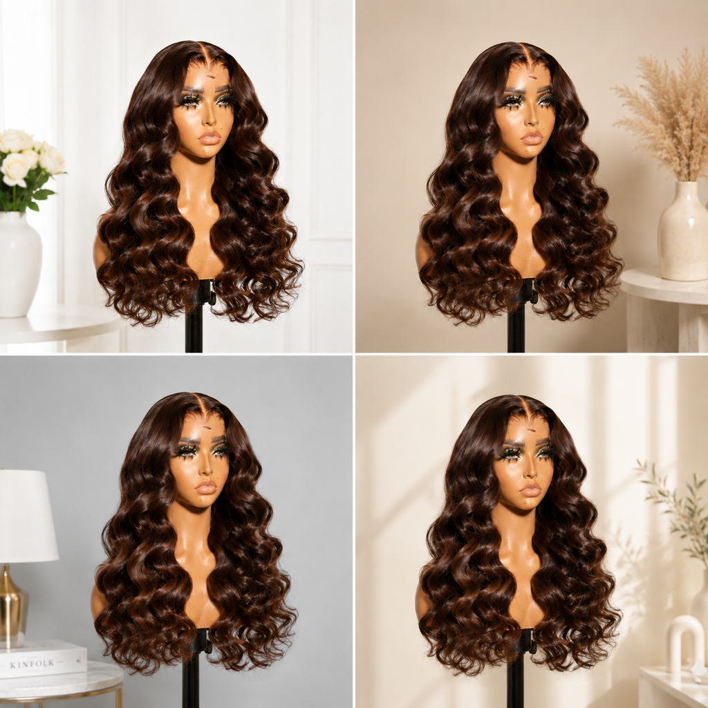 WORARE™ Chocolate Brown 13×4 HD Body Wave Lace Front Wig – Virgin Human Hair